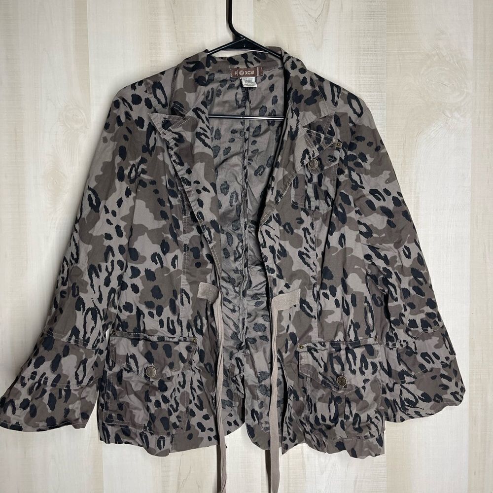 Xcvicamouflage Long Sleeve Jacket, Size Xl